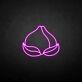 Peach with Two Leaves LED Neon Sign