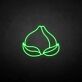 Peach with Two Leaves LED Neon Sign