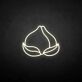 Peach with Two Leaves LED Neon Sign