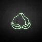 Peach with Two Leaves LED Neon Sign