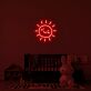 Smiling Sun Outline LED Neon Sign