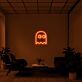 Cute Ghost with Eyes Outline LED Neon Sign