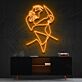 Woman Looking Up Profile LED Neon Sign