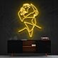 Woman Looking Up Profile LED Neon Sign