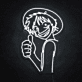 Strawhat Luffy One Piece Neon Sign for Anime Lovers