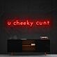 U Cheeky Cunt LED Neon Sign