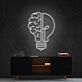 Brain and Lightbulb Split-Design LED Neon Sign
