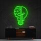 Brain and Lightbulb Split-Design LED Neon Sign