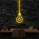 Hanging Lightbulb with Heart Filament LED Neon Sign