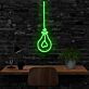Hanging Lightbulb with Heart Filament LED Neon Sign