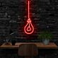 Hanging Lightbulb with Heart Filament LED Neon Sign