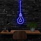 Hanging Lightbulb with Heart Filament LED Neon Sign