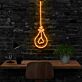Hanging Lightbulb with Heart Filament LED Neon Sign