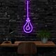 Hanging Lightbulb with Heart Filament LED Neon Sign