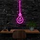 Hanging Lightbulb with Heart Filament LED Neon Sign