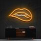 Pink Lip Bite with White Detail LED Neon Sign