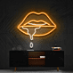 Lips Dripping Multicolour Neon Sign for Artistic Decor