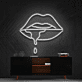 Lips Dripping Multicolour Neon Sign for Artistic Decor