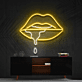 Lips Dripping Multicolour Neon Sign for Artistic Decor