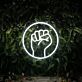 Fist Neon Sign for Motivational and Bold Spaces