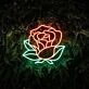 Rose Neon Sign for Romantic Settings