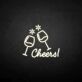Cheers Wine Glasses LED Neon Sign