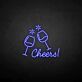 Cheers Wine Glasses LED Neon Sign