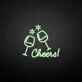 Cheers Wine Glasses LED Neon Sign