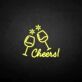 Cheers Wine Glasses LED Neon Sign