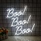 Boo! Boo! Boo! Script LED Neon Sign