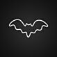 Single Bat Outline LED Neon Sign for Halloween Decor