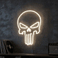 Long-Tooth Skull Outline LED Neon Sign for Halloween Decor