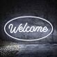 Welcome Neon Sign for Entrances and Welcoming Spaces