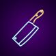 Meat Cleaver Outline LED Neon Sign