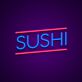 SUSHI Text with Accent Lines LED Neon Sign