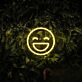 Happy Neon Sign for Positive Spaces