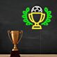 Soccer Trophy and Laurel LED Neon Sign