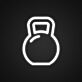 Kettlebell Outline LED Neon Sign for Gyms and Fitness Studios