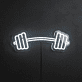 Barbell Neon Sign for Fitness Studios
