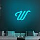 Lowercase w Script LED Neon Sign