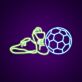 Soccer Cleats and Ball LED Neon Sign