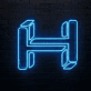 H Custom Neon Sign V2 for Personalized Decor
