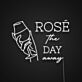 Rosé the Day Away with Wine Glass LED Neon Sign