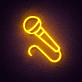 Microphone Outline LED Neon Sign