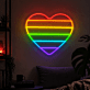 Heart Flag Neon Sign Show your love with this heart flag sign