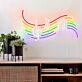 Rainbow Music Staff with Treble Clef and Notes LED Neon Sign