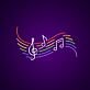 Rainbow Music Staff with Treble Clef and Notes LED Neon Sign