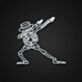 Hat-Wearing Dabbing Skeleton LED Neon Sign