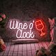 Wine o' Clock with Glass LED Neon Sign