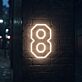 Number 8 LED Neon Sign
